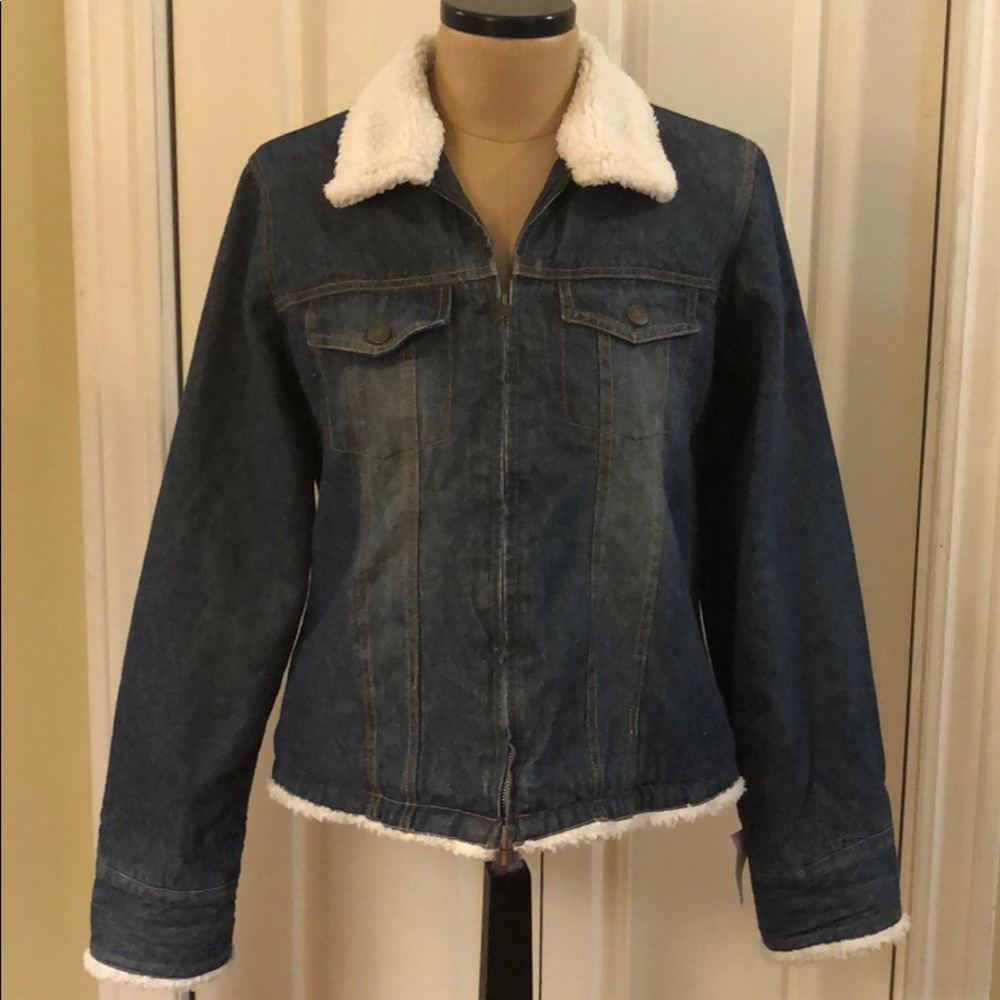 Sherpa Trimmed Jean Jacket